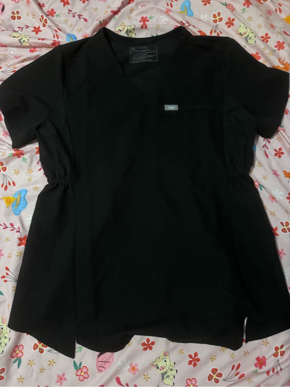 Figs Black Women's Maternity Scrub Set